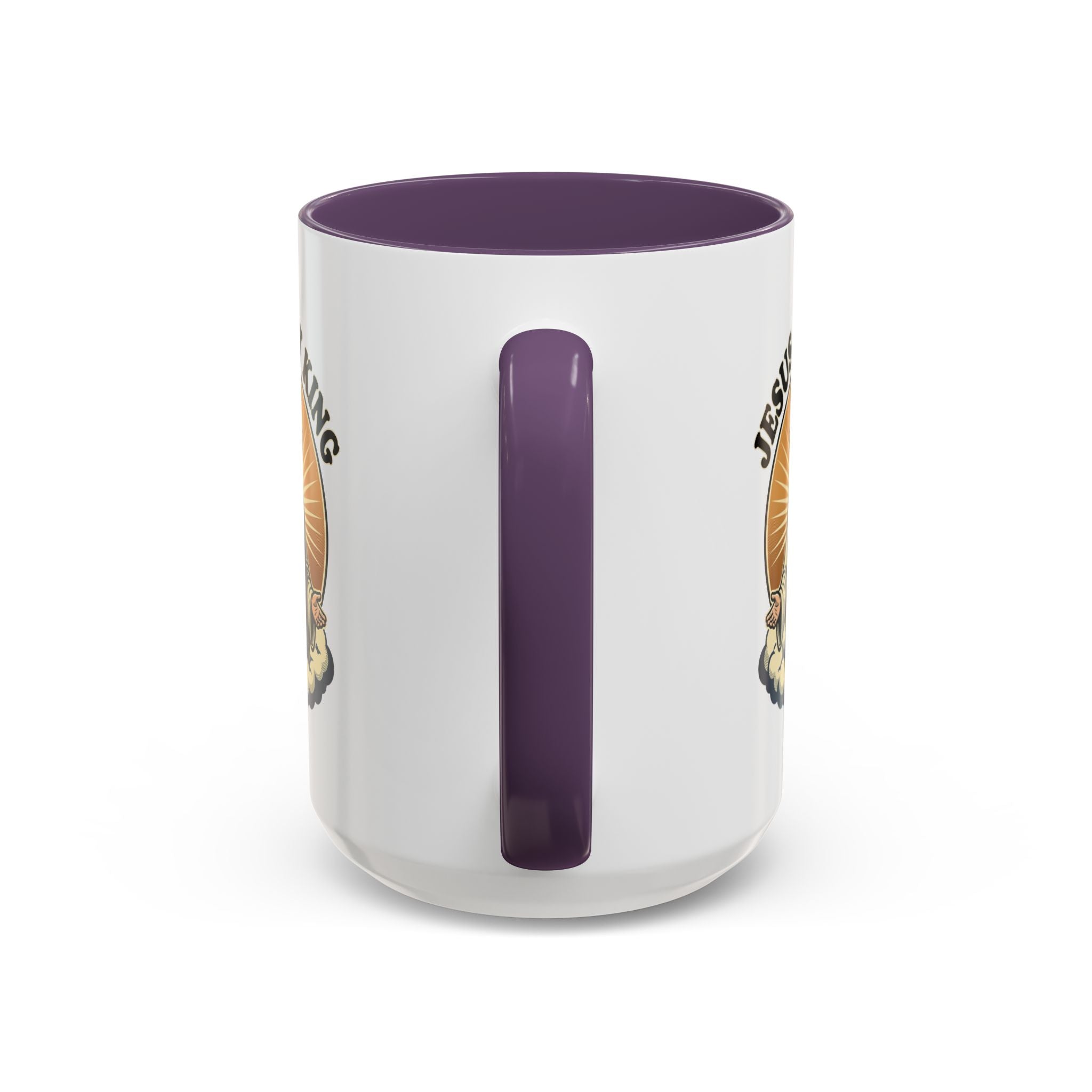 Jesus Is My King Accent Coffee Mug — Christian Religious Ceramic Mug (11/15oz)
