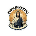 Jesus Is My King Sticker — Christian Faith Kiss-Cut Decal