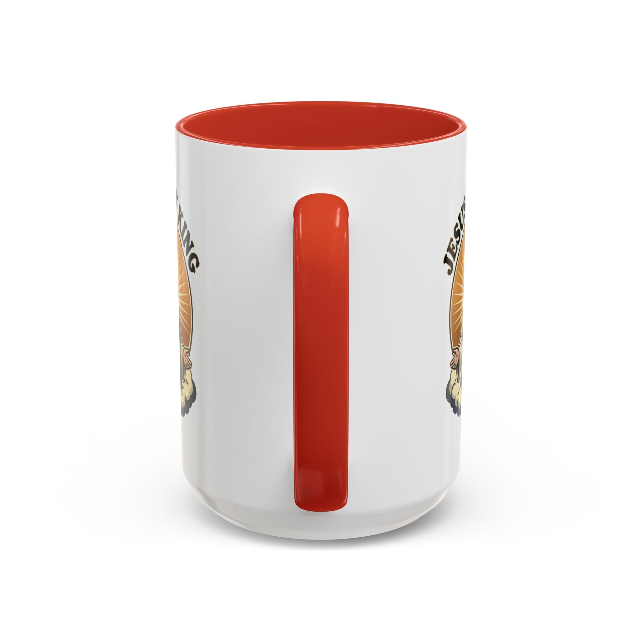 Jesus Is My King Accent Coffee Mug — Christian Religious Ceramic Mug (11/15oz)