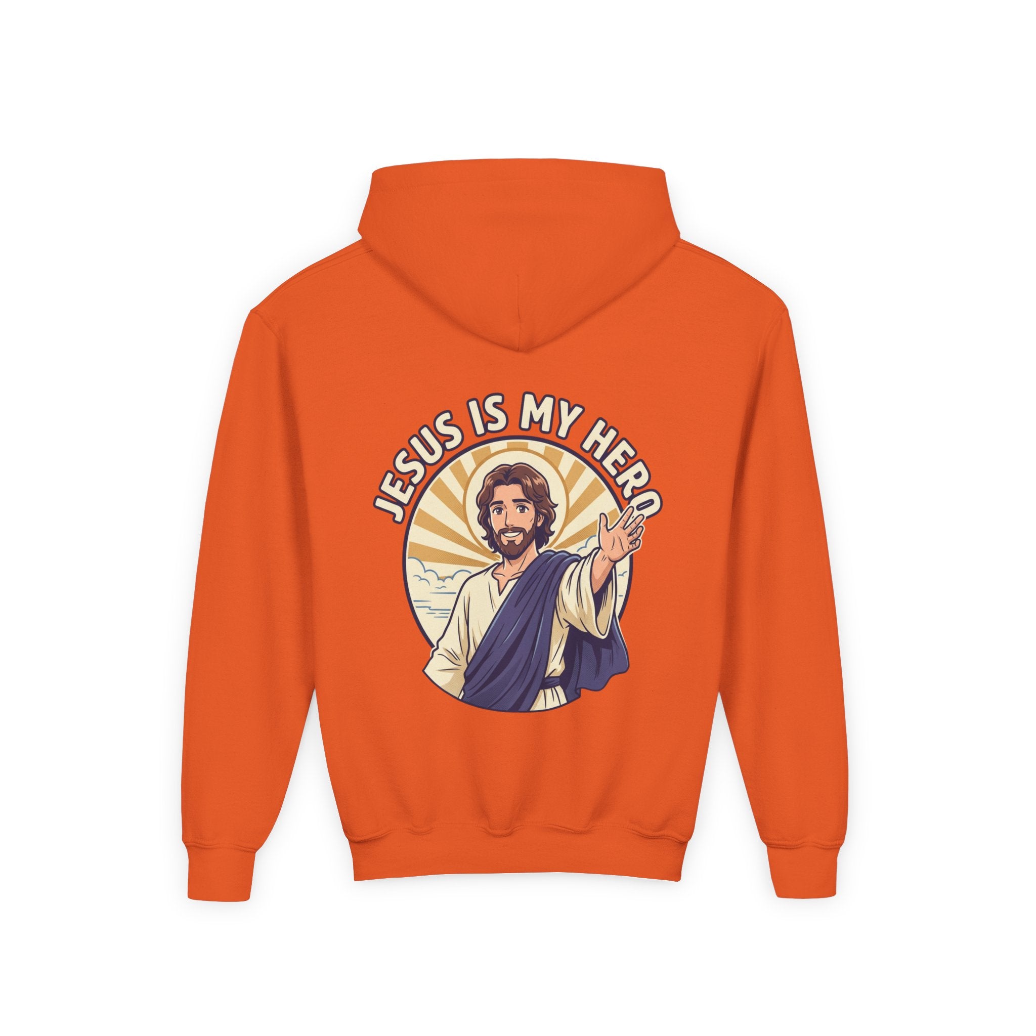 FTF - 'Jesus Is My Hero' Christian Faith Pullover (For The Fathers Logo)