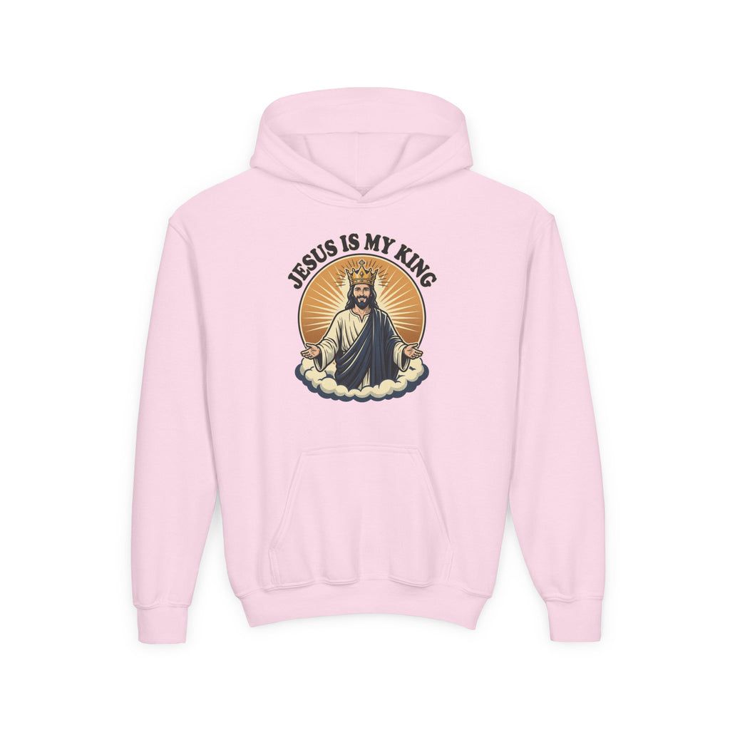 "Jesus Is My King" Youth Hoodie, Christian Faith Pullover