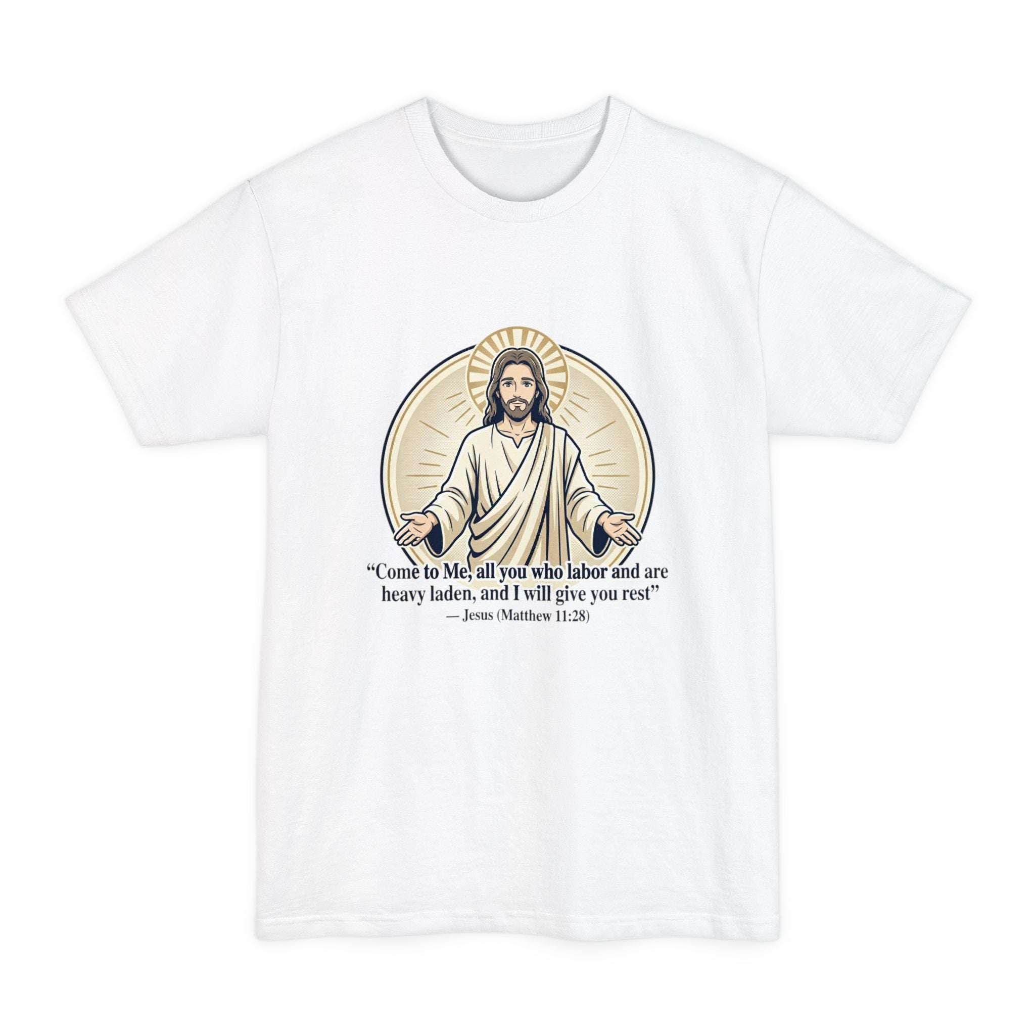 Jesus – Matthew 11:28 (Big & Tall) Christian Faith Tee