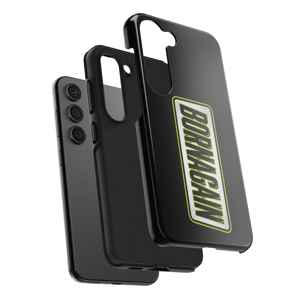 BORNAGAIN vertical logo Phone Case | Black protective tough case