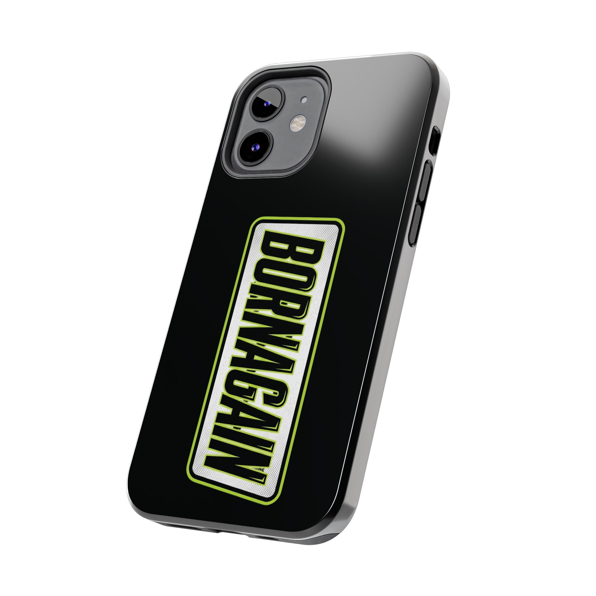 BORNAGAIN vertical logo Phone Case | Black protective tough case