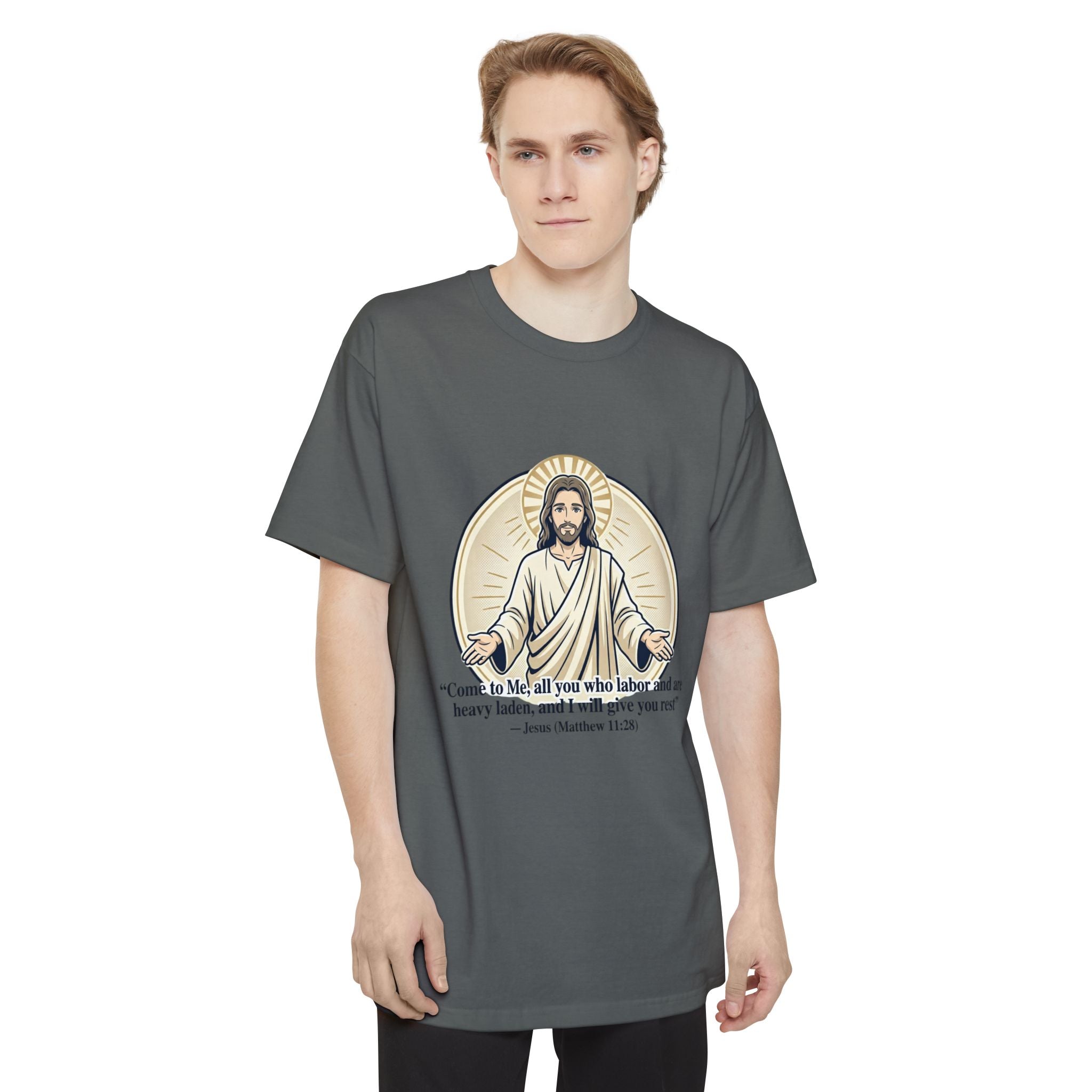 Jesus – Matthew 11:28 (Big & Tall) Christian Faith Tee