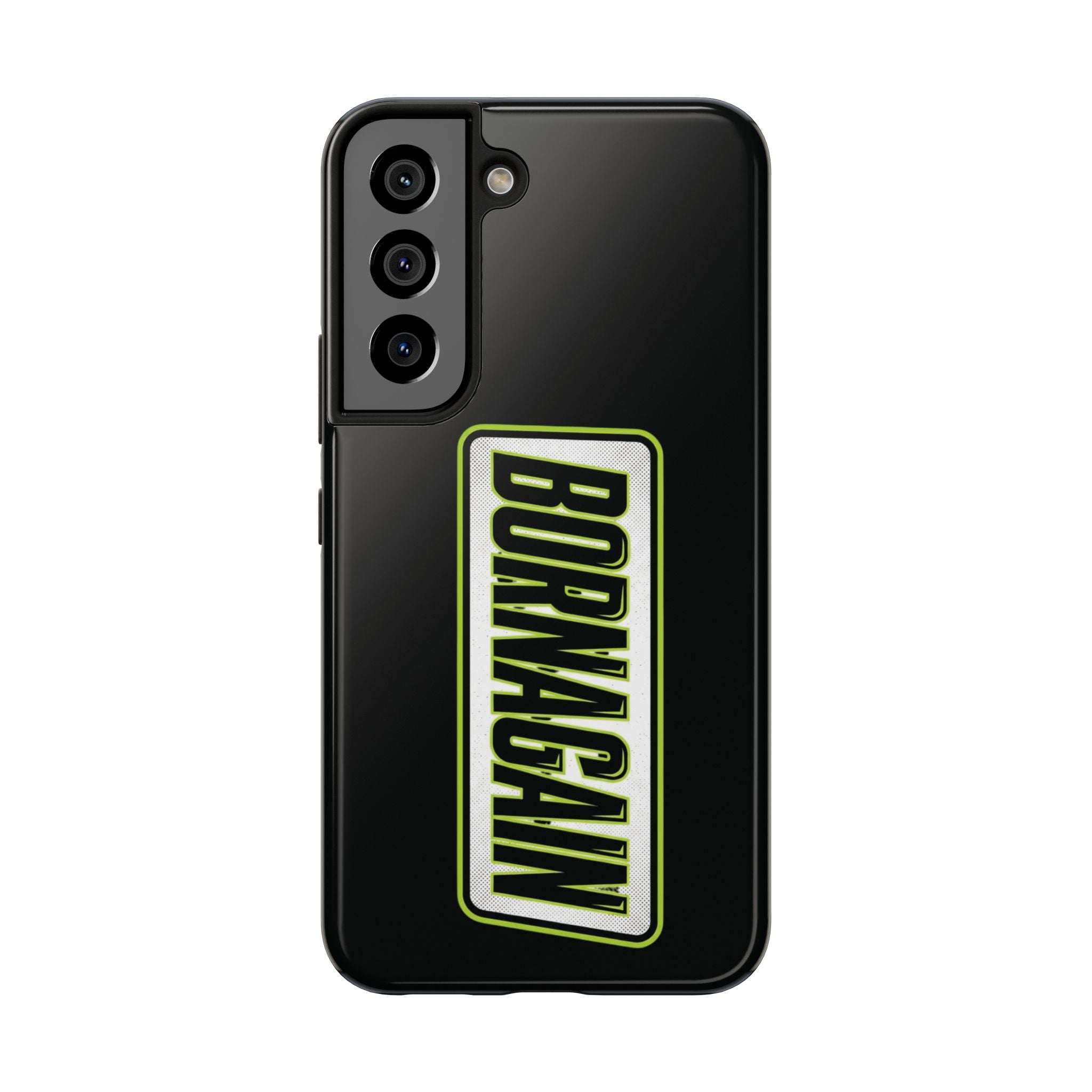 BORNAGAIN vertical logo Phone Case | Black protective tough case