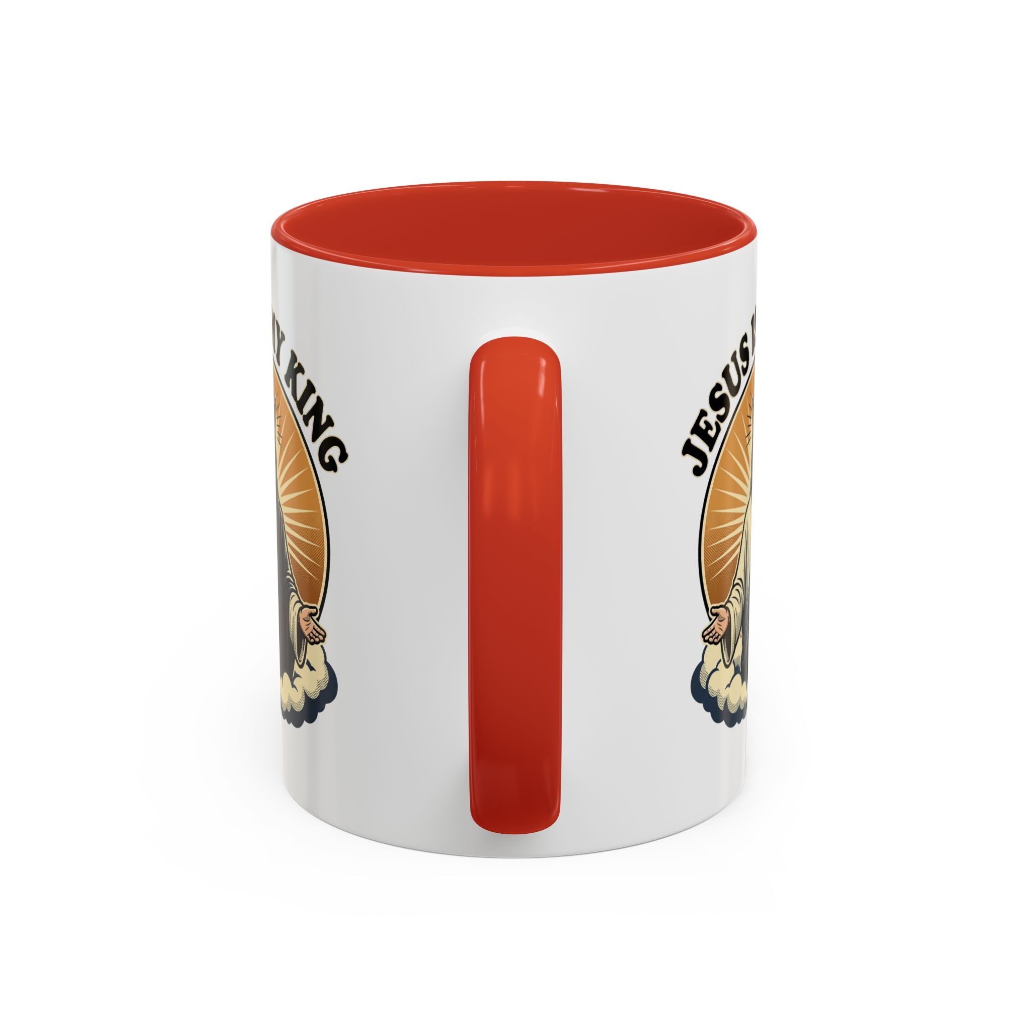 Jesus Is My King Accent Coffee Mug — Christian Religious Ceramic Mug (11/15oz)