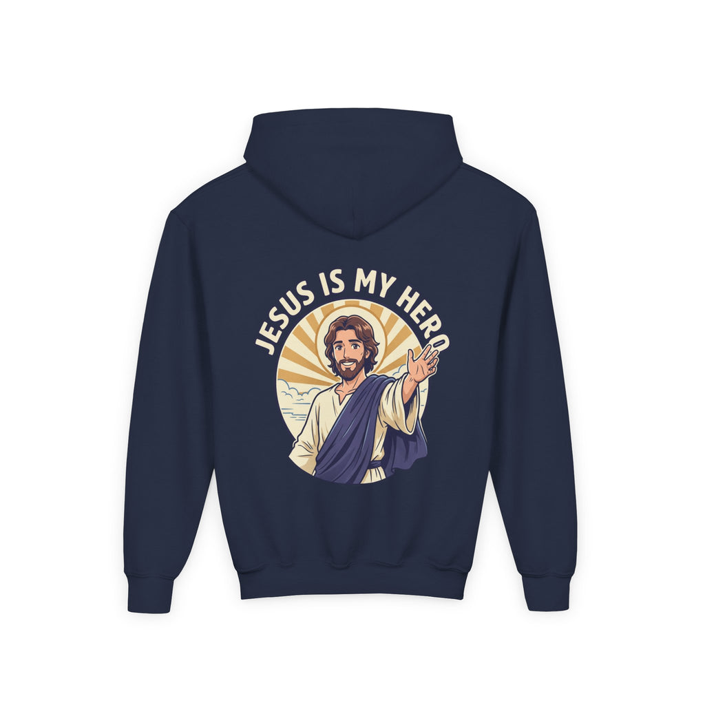 FTF - 'Jesus Is My Hero' Christian Faith Pullover (For The Fathers Logo)